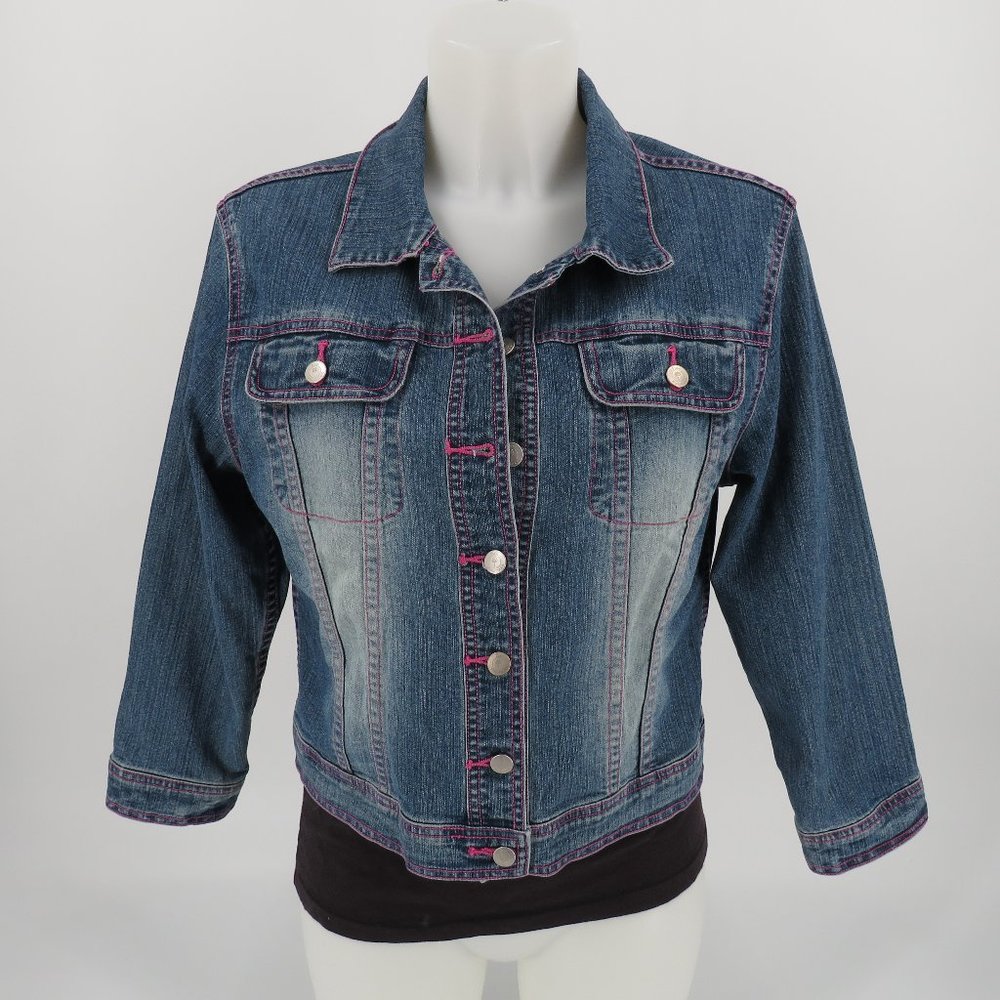 Lilly Pulitzer White Label Vintage Classic Jean Jacket Women's Size Small